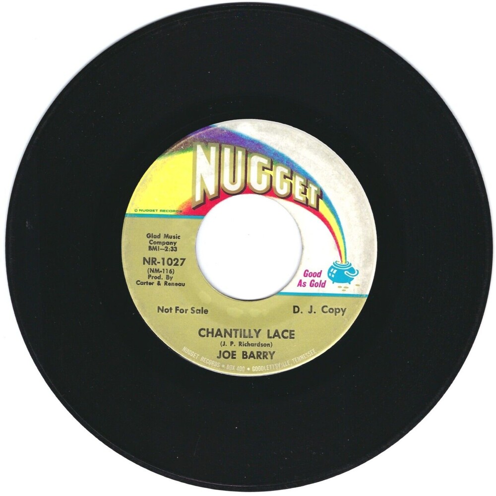 Joe Barry ‎Promo 45 Chantilly Lace / Ode To A Woman on Nugget VG R&B, Rock '69